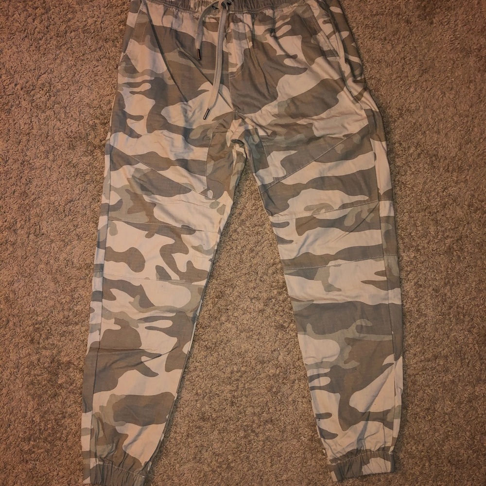 Tan Camouflaged Joggers